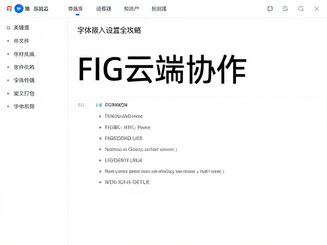FIG云端协作中的字体嵌入与打包机制解析