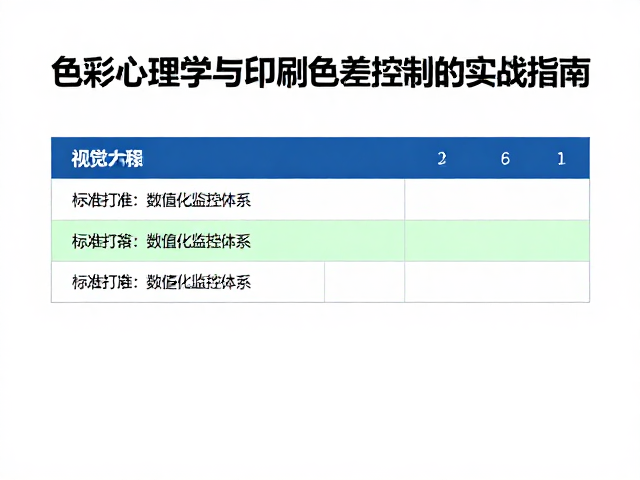 标准化打样与数值化监控体系