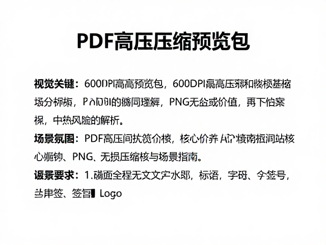 PDF高压缩预览包，600DPI超高分辨率与PNG无损压缩转换指南