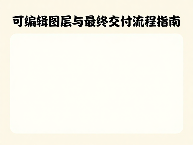 可编辑图层与最终交付全流程指南