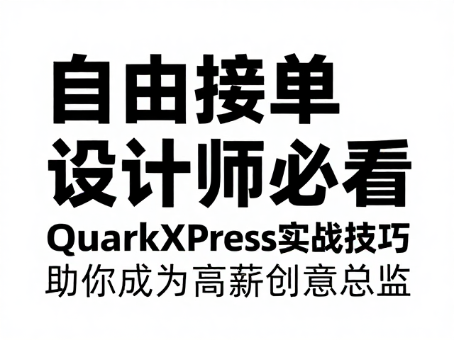 自由接单设计师必看,QuarkXPress实战技巧,助你成为高薪创意总监