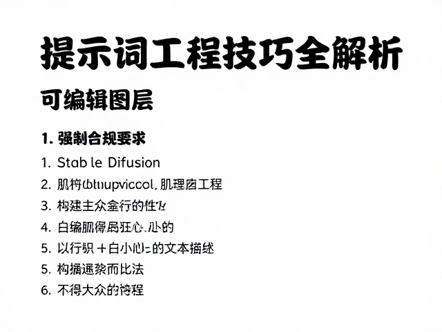 提示词工程:构建高表现力的文本描述