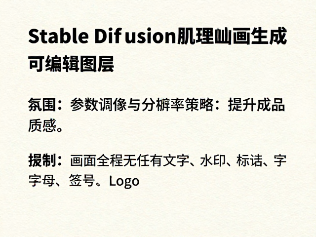 参数调优与分辨率策略:提升成品质感
