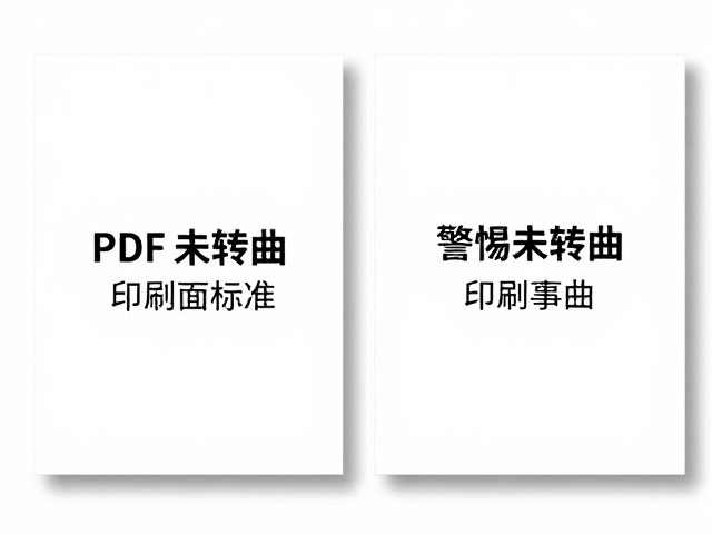 PDF印刷标准,高质低质双版本对比,警惕字体未转曲导致印刷事故