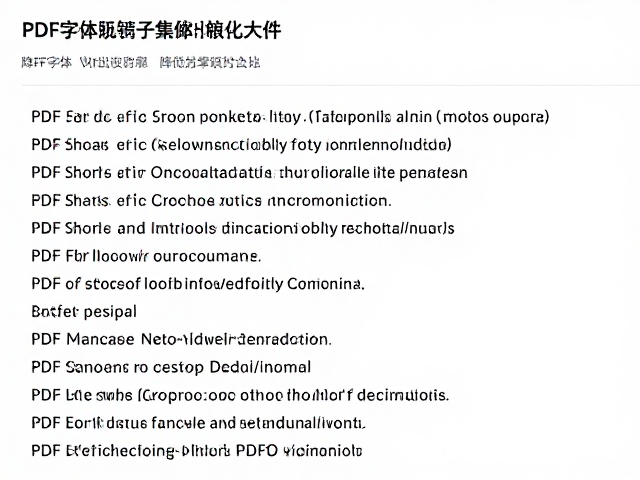 PDF字体嵌入打包与子集化限制，如何降低原始文件大小