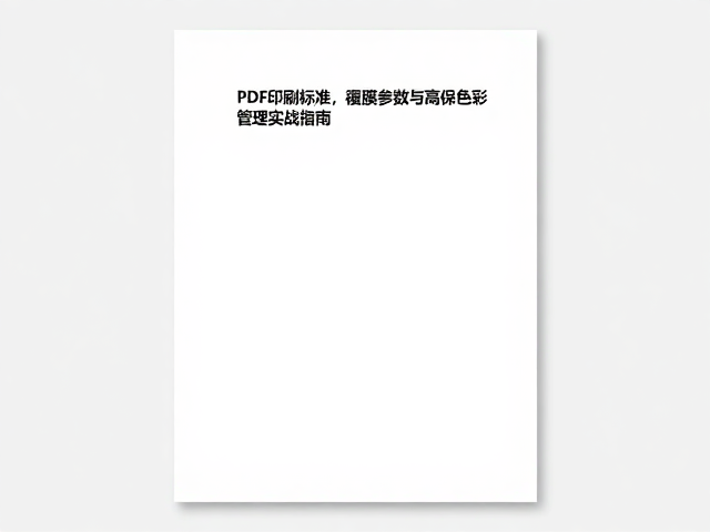 PDF印刷标准，覆膜参数与高保真色彩管理实战指南