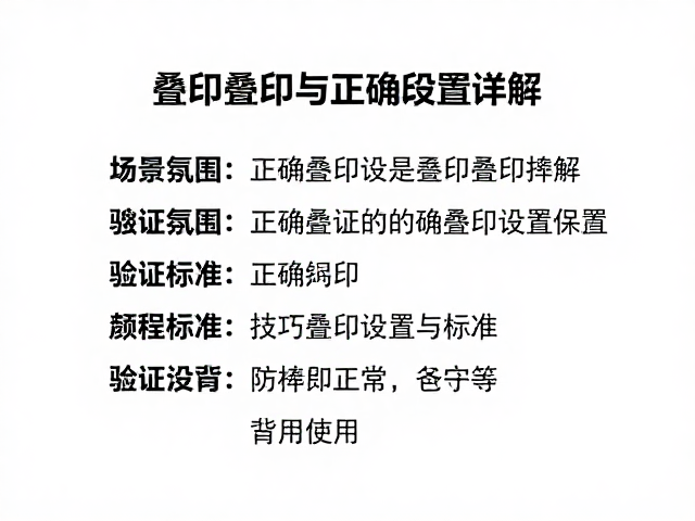 正确叠印设置的操作流程与验证标准