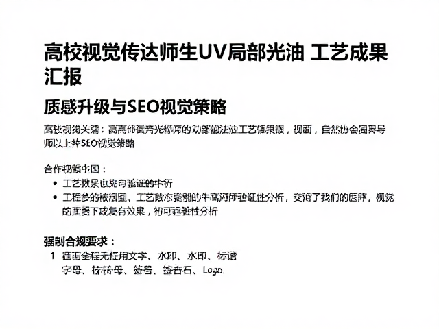 工艺参数与视觉效果的可验证性分析