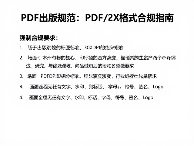 PDF出版规范,300DPI印刷标准与PDF/X格式合规指南