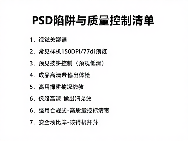 常见陷阱与质量控制清单