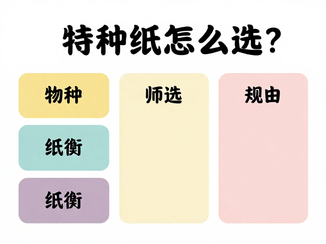 基于应用场景与物理特性的纸种筛选策略