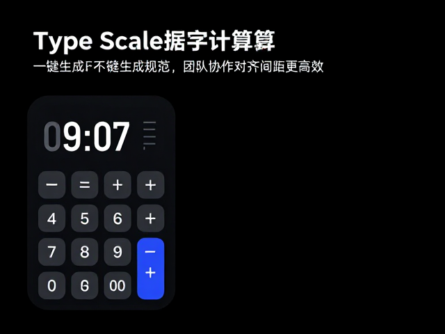 Type Scale字号计算器,一键生成规范,团队协作对齐间距更高效