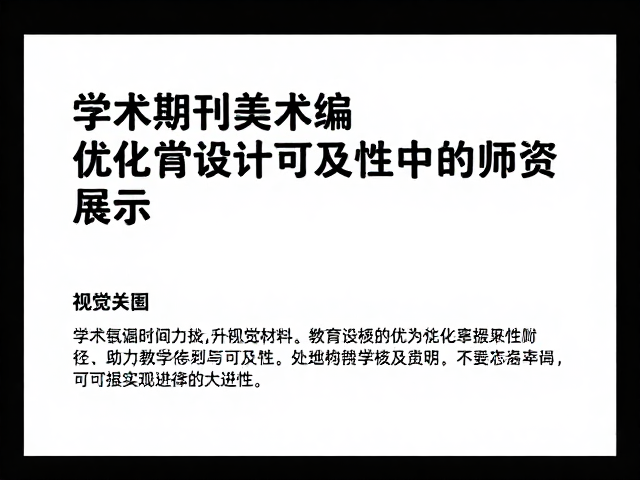 美术编辑在提升教学材料可及性中的实践路径