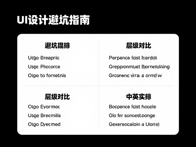 UI设计避坑指南，均衡图文混排，层级对比，中英混排实战