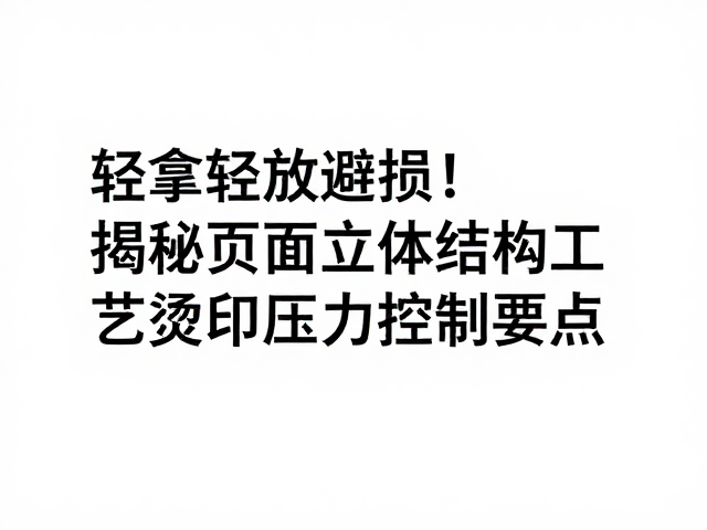 避免损伤的工艺协同与操作细节