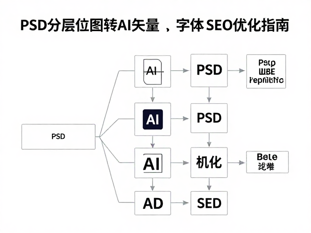 PSD分层位图转AI矢量化的核心逻辑与操作流