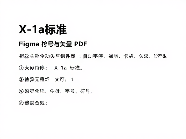 X-1a标准在矢量PDF中的技术定义