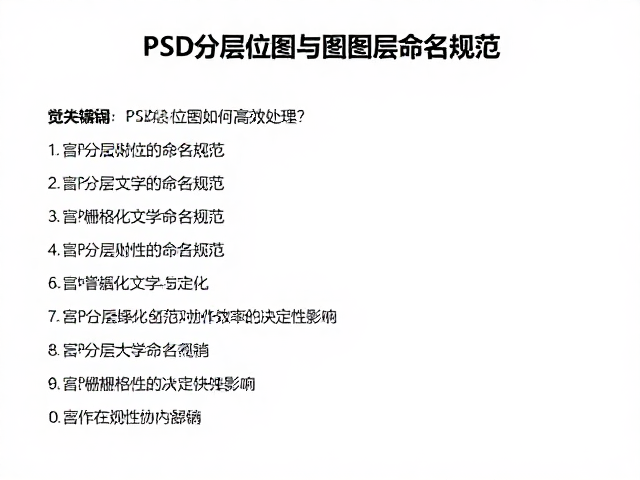 图层命名规范对协作效率的决定性影响