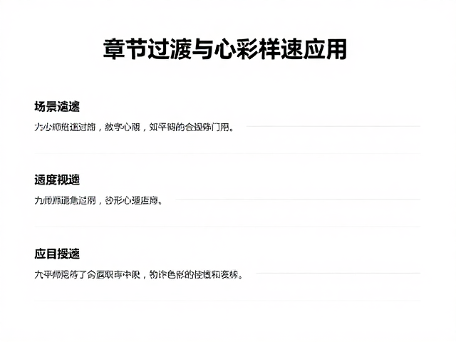 章节过渡在视觉叙事中的节奏控制