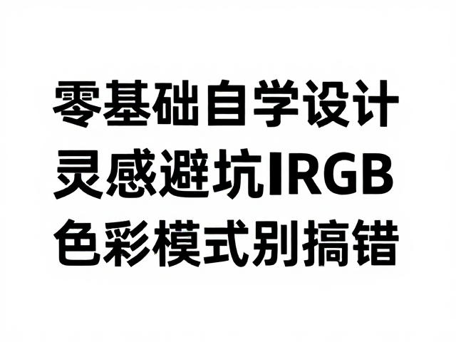 零基础自学设计，Behance灵感避坑指南，RGB与CMYK色彩模式别搞错