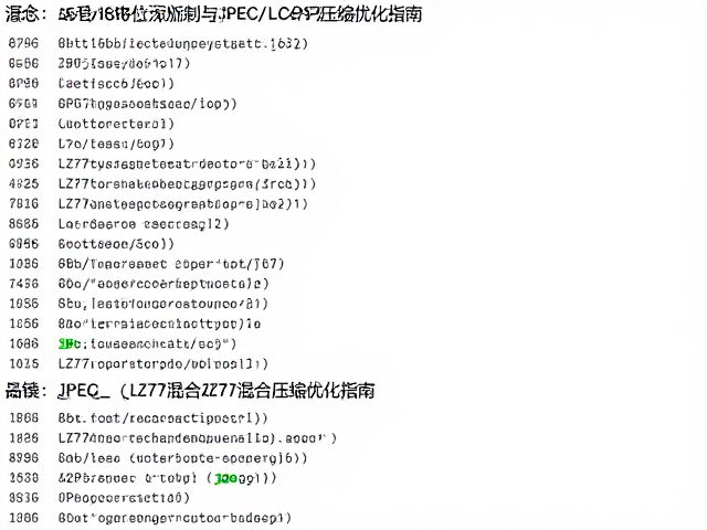 JPEG与LZ77混合压缩的技术逻辑