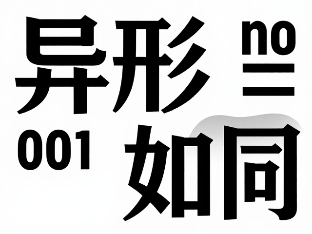字体形态与异形版面的从属关系