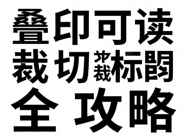 字号可读性与叠印属性的匹配逻辑