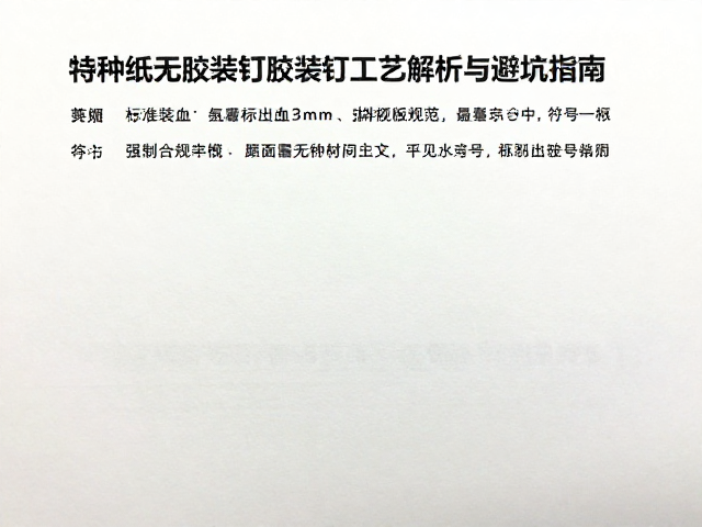 无胶装订的工艺难点与常见避坑指南