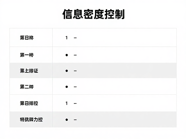 字体层级与信息密度控制