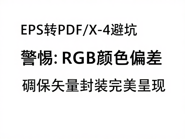 EPS转PDF/X-4避坑，警惕RGB颜色偏差，确保矢量封装完美呈现