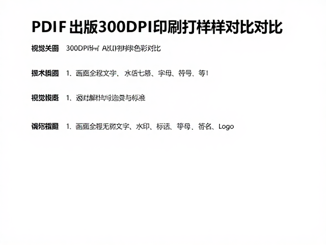 PDF出版300DPI印刷打样色彩对比，避坑指南与标准解析