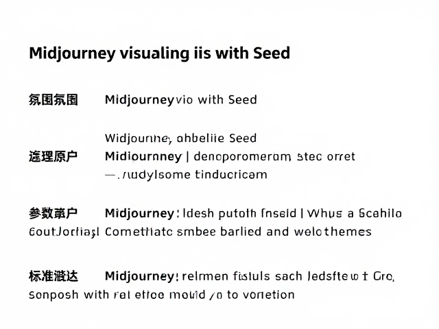 Midjourney画册氛围生成，结合计算机视觉与Seed实现精准控制