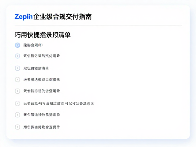 构建可验证的合规检查清单