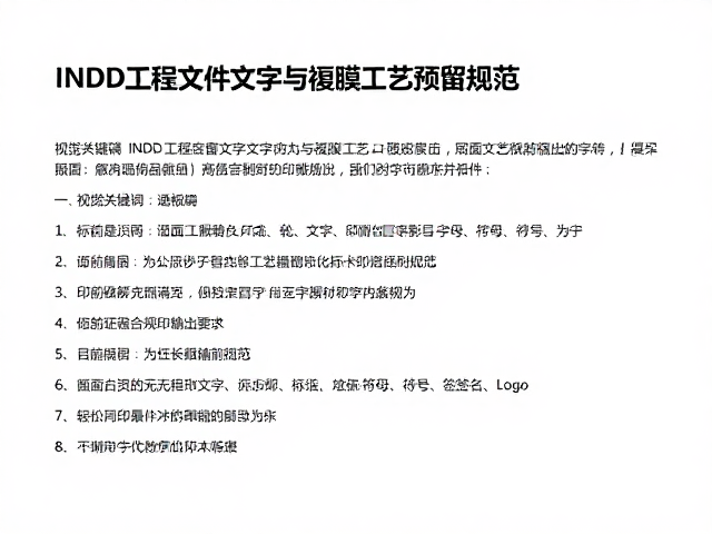 印前检查流程与标准化输出规范