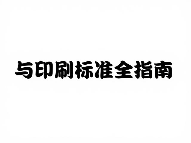 印刷标准与色彩管理的关键细节