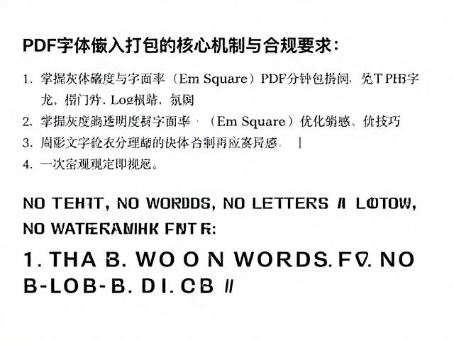PDF字体嵌入打包，掌握灰度透明度与字面率(Em Square)优化技巧