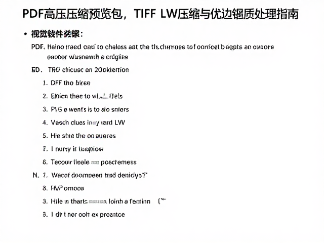 PDF高压缩预览包，TIFF LZW压缩与边缘锯齿处理优化指南