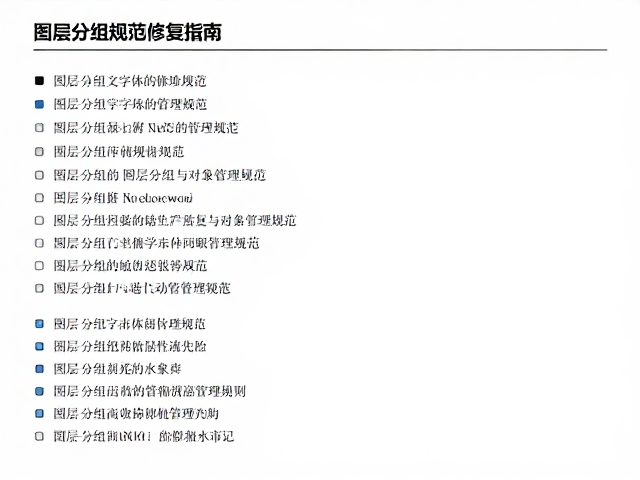 建立严密的图层分组与对象管理规范