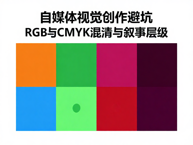自媒体视觉创作避坑，RGB与CMYK混淆导致色彩错误，重构叙事层级