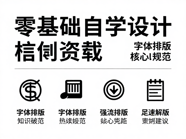零基础自学设计，避开信息过载，掌握字体排版核心规范