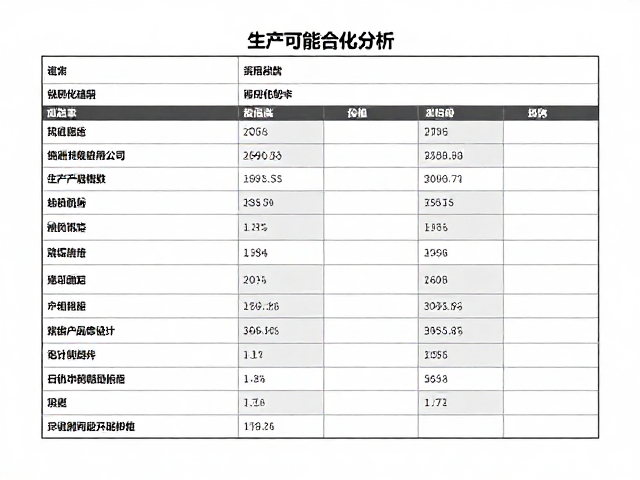 技术参数与生产可行性分析