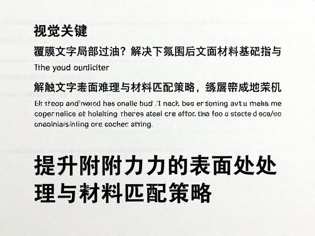 提升附着力的表面处理与材料匹配策略