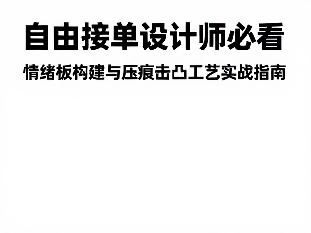 自由接单设计师必看,情绪板构建与压痕击凸工艺实战指南