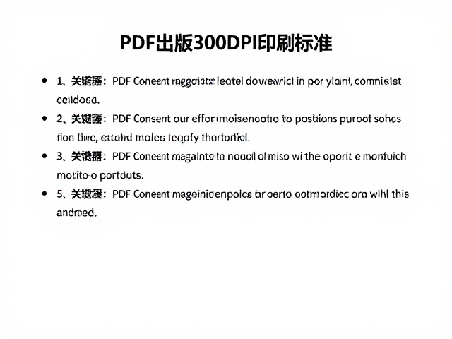 PDF出版300DPI印刷标准与链接图像管理指南