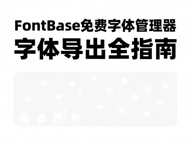 FontBase免费字体管理器,海报标题设计与字体打包导出全指南