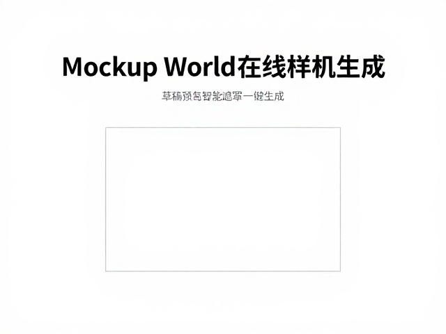 Mockup World在线样机生成，草稿预览与智能遮罩一键生成