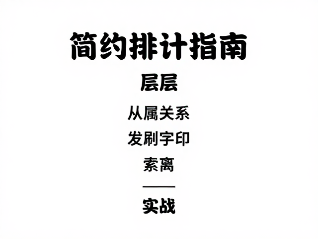 标题层级与字体排印的从属关系
