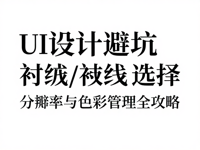 UI设计避坑,衬线/无衬线选择、分辨率与色彩管理全攻略