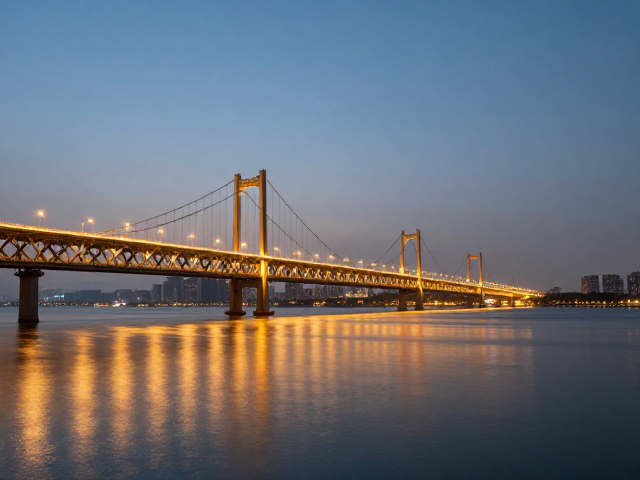 大桥夜景绝美构图，远景城市天际线与水面倒影同框攻略