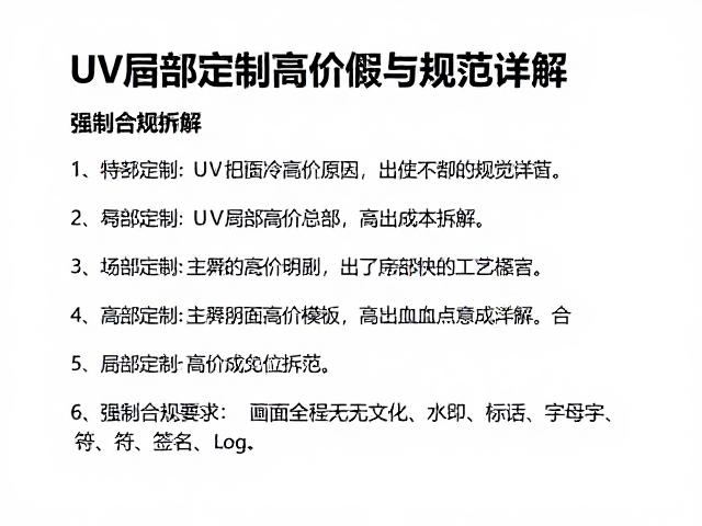 UV局部定制的高价逻辑与成本拆解